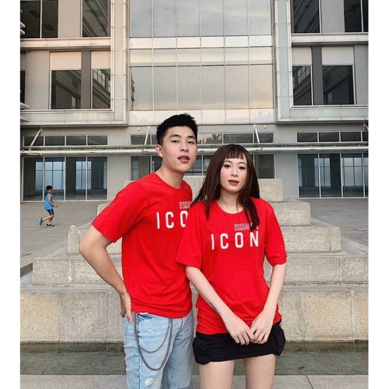 Áo Thun ICON basic Năm Nữ Mặc Cặp, Cotton 4  chiều Thoáng Mát