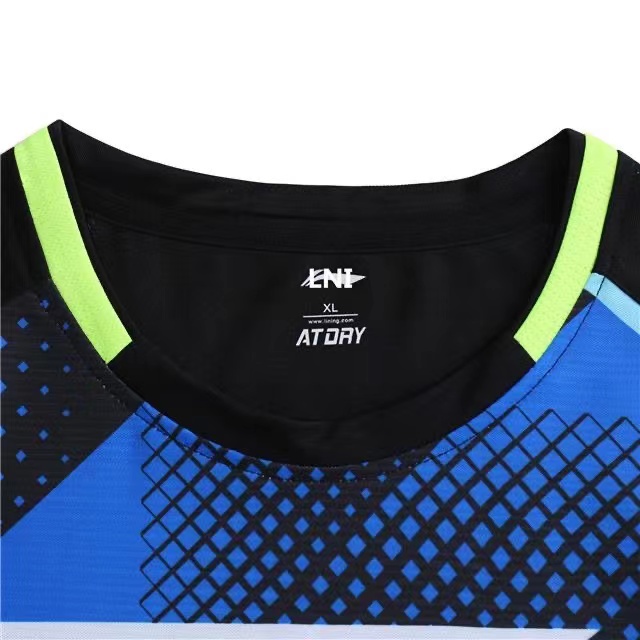 Li Ning Áo Đồng Phục Thể Thao Tay Ngắn Thoáng Khí Nhanh Khô Phong Cách Hàn Quốc