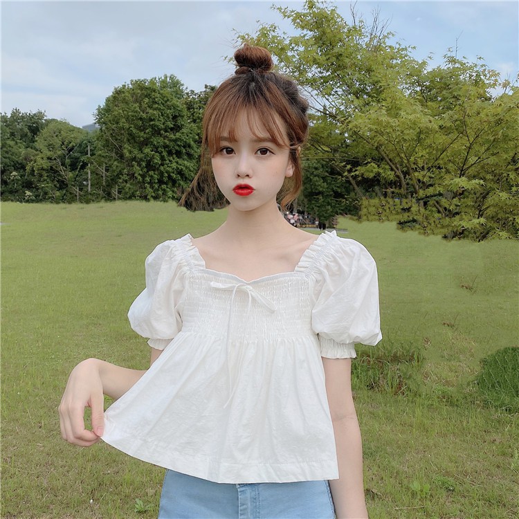 Áo kiểu trễ vai lên form chuẩn Xonxen shop free size mã 6628
