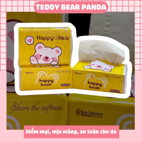 [Combo 24 Gói] Giấy gấu trúc Tre Vàng Happy Bear