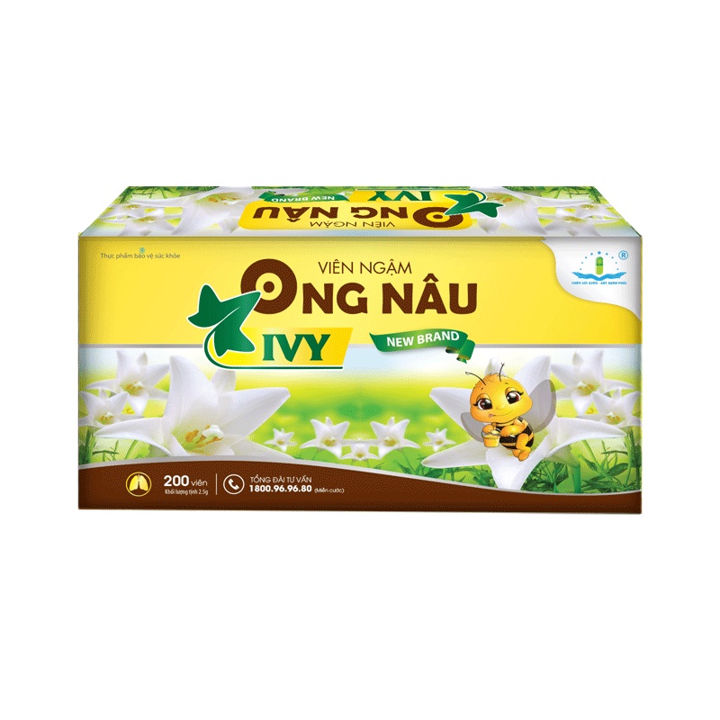 Viên Ngậm Ong Nâu IVY giúp bổ phế, giảm ho, rát họng khản tiếng,...