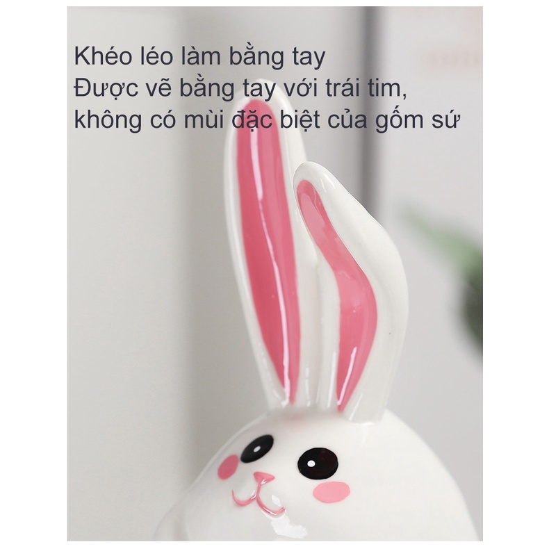 Ống Heo Tiết Kiệm Hình Con Thỏ Bằng Gốm Sứ 2022 Kiểu Dáng Mới Dành Cho Trẻ Em Heo đất tiết kiệm hình thỏ Quà Tặng Bạn Bè Sinh Nhật Thôi Nôi Bé Gái siêu