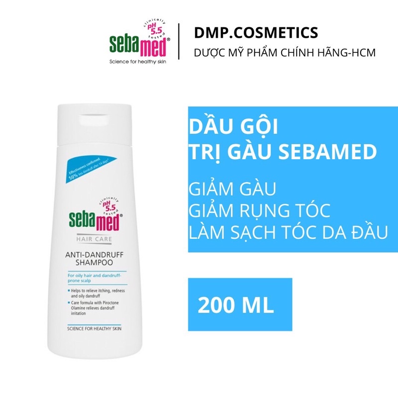 [Chính Hãng - Giá Sỉ] Dầu gội giúp giảm gàu Sebamed Hair Care Anti-Dandruff Shampoo pH5.5 (200ml)