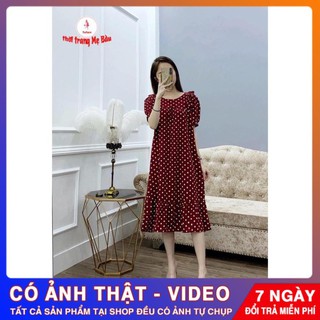 Đầm bầu thiết kế bào bi hoa ( ảnh thật) (shop Tatoco)