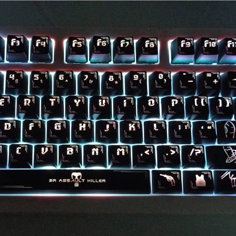 Bộ 104 Nút Bàn Phím Cơ OEM Bằng Nhựa ABS Trong Mờ Hình Gà Con Dễ Thương