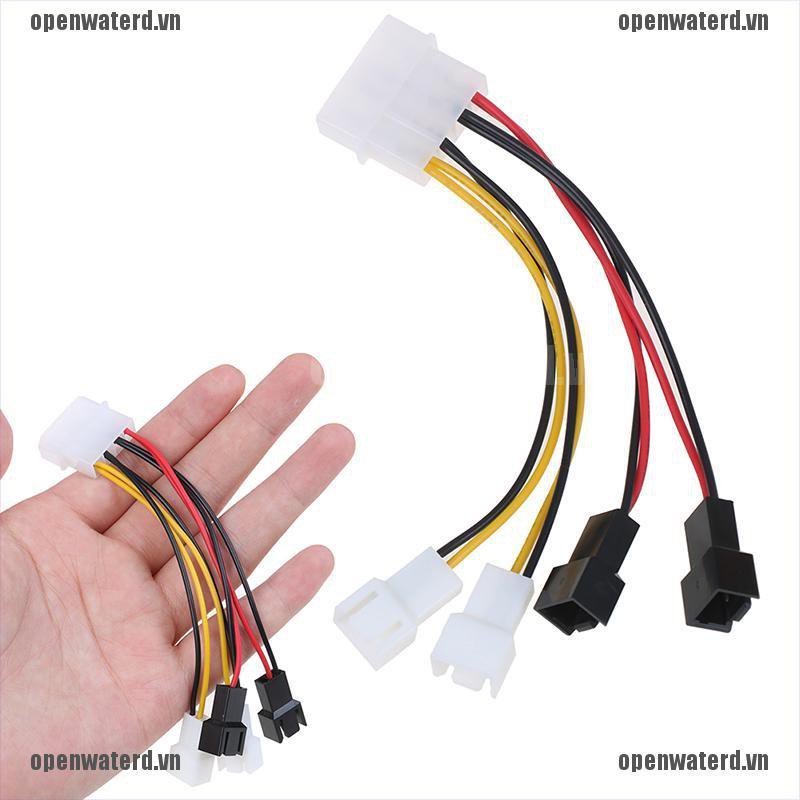 Dây Cáp Nguồn Kết Nối Pc 4-pin Molex/Ide Sang 3 Pin Cpu/Chasi/Chsi