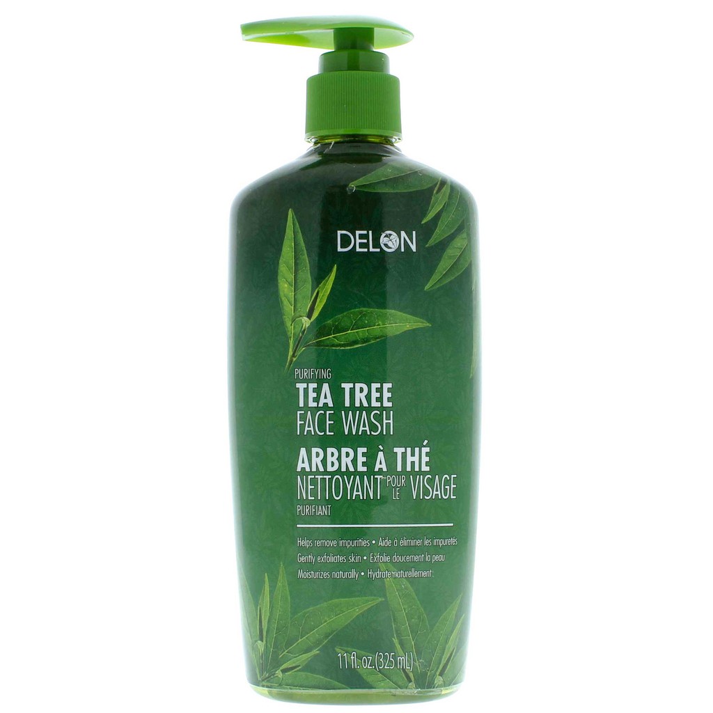 Gel Rửa Mặt DELON Tinh Dầu Cây Tràm Trà - DELON Tea Tree Face Wash 325ml