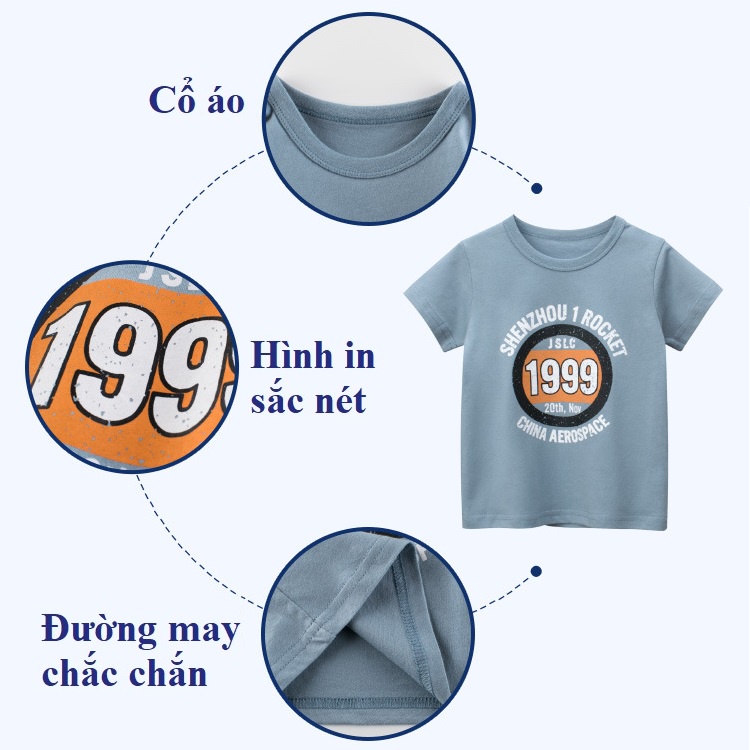 Áo cộc tay bé trai size đại hàn quốc xuất dư cho bé từ 1 đến 8 tuổi - Hãng 27kids