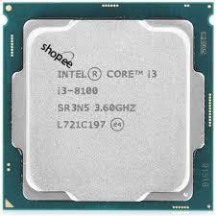 (gg5) CPU intel I3 - 8100 Tray không box+tản