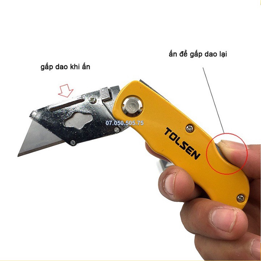 Dao rọc giấy kèm 5 lưỡi Tolsen 30007, kích thước chuẩn 61 x 19 cm, lưỡi dao làm bằng chất liệu thép