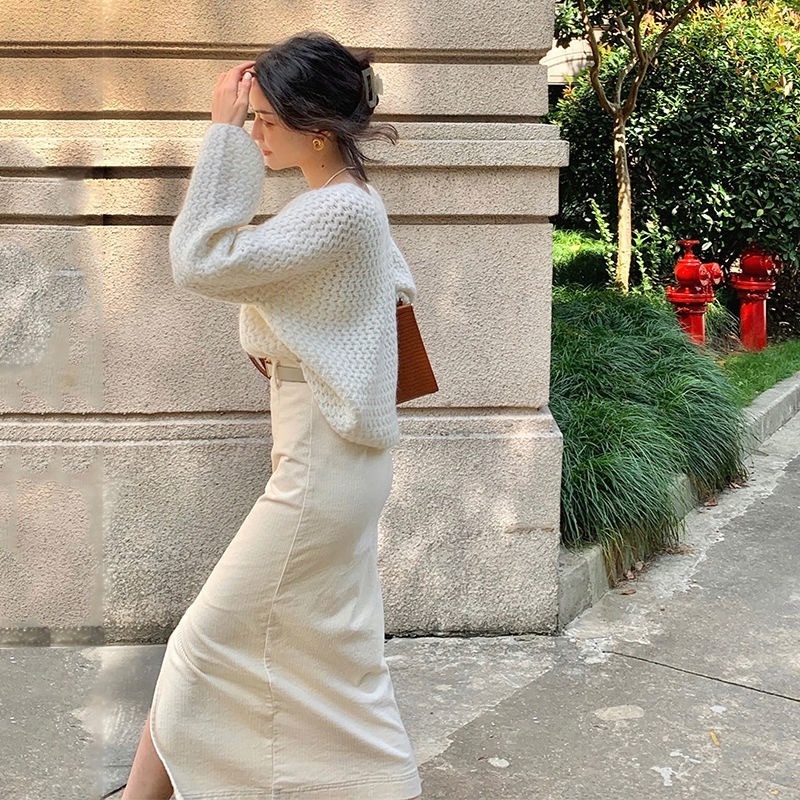 Chân Váy Chữ A Lưng Cao Thiết Kế Mới Thời Trang Theo Phong Cách Hồng Kông Cho Nữ