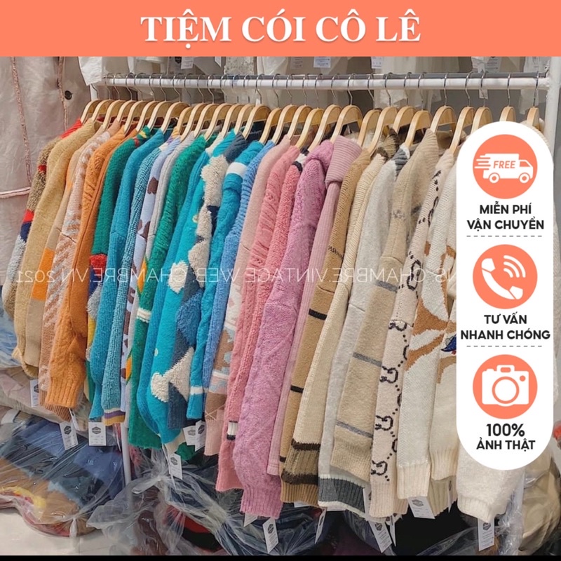 [Đọc mô tả] Áo len 2hand form Hàn hàng tuyển độ mới cao-Tiệm Cói Cô Lê