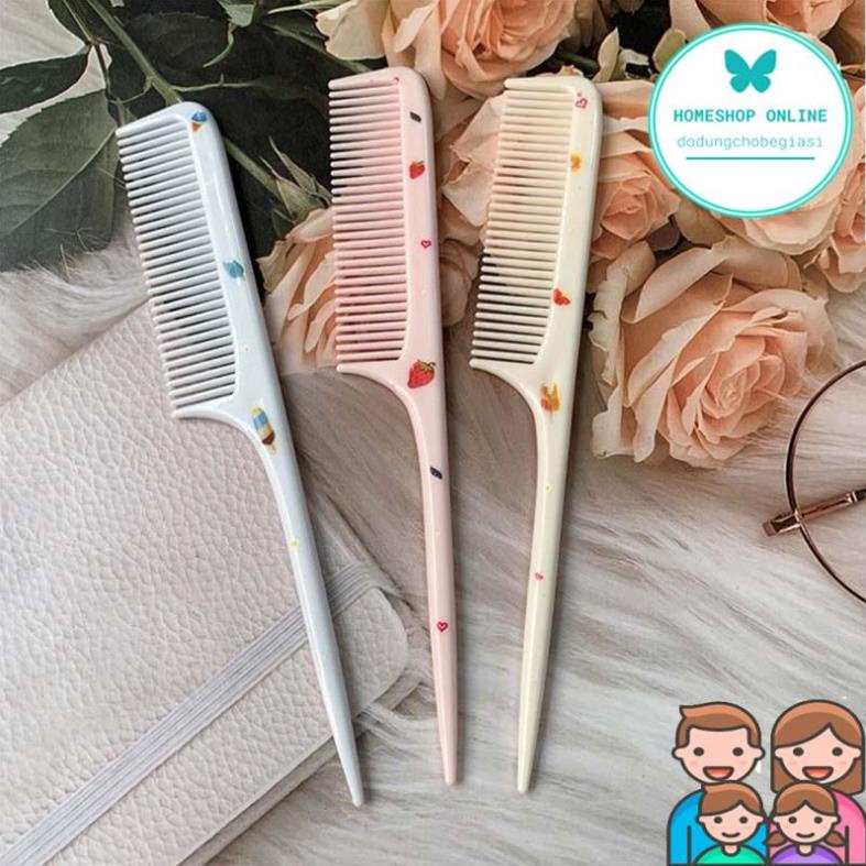 Set 2 lược chải tóc hoạ tiết dễ thương cute nhỏ gọn tiện dụng bỏ túi HSPK00121