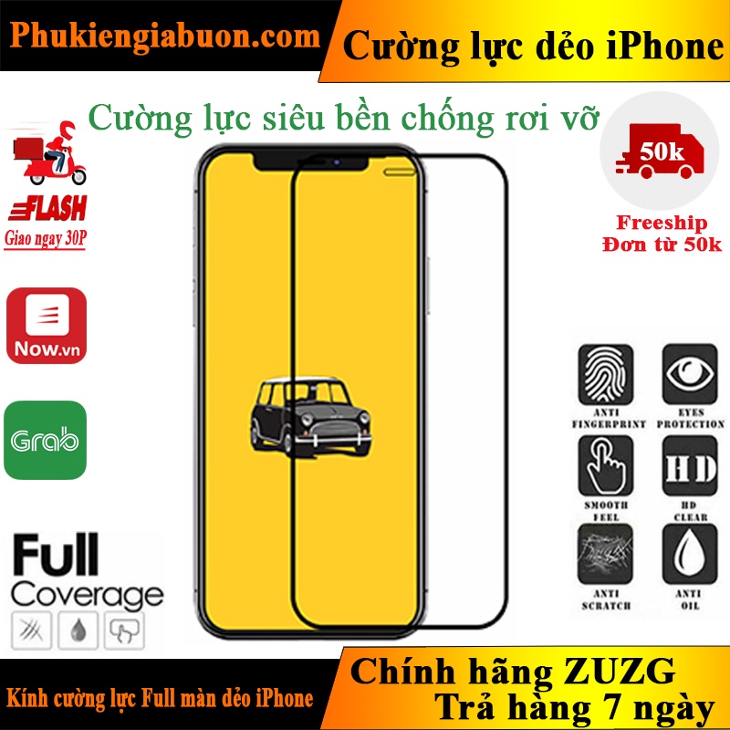 kính cường lực iphone siêu bền dẻo chính hãng ZUZG