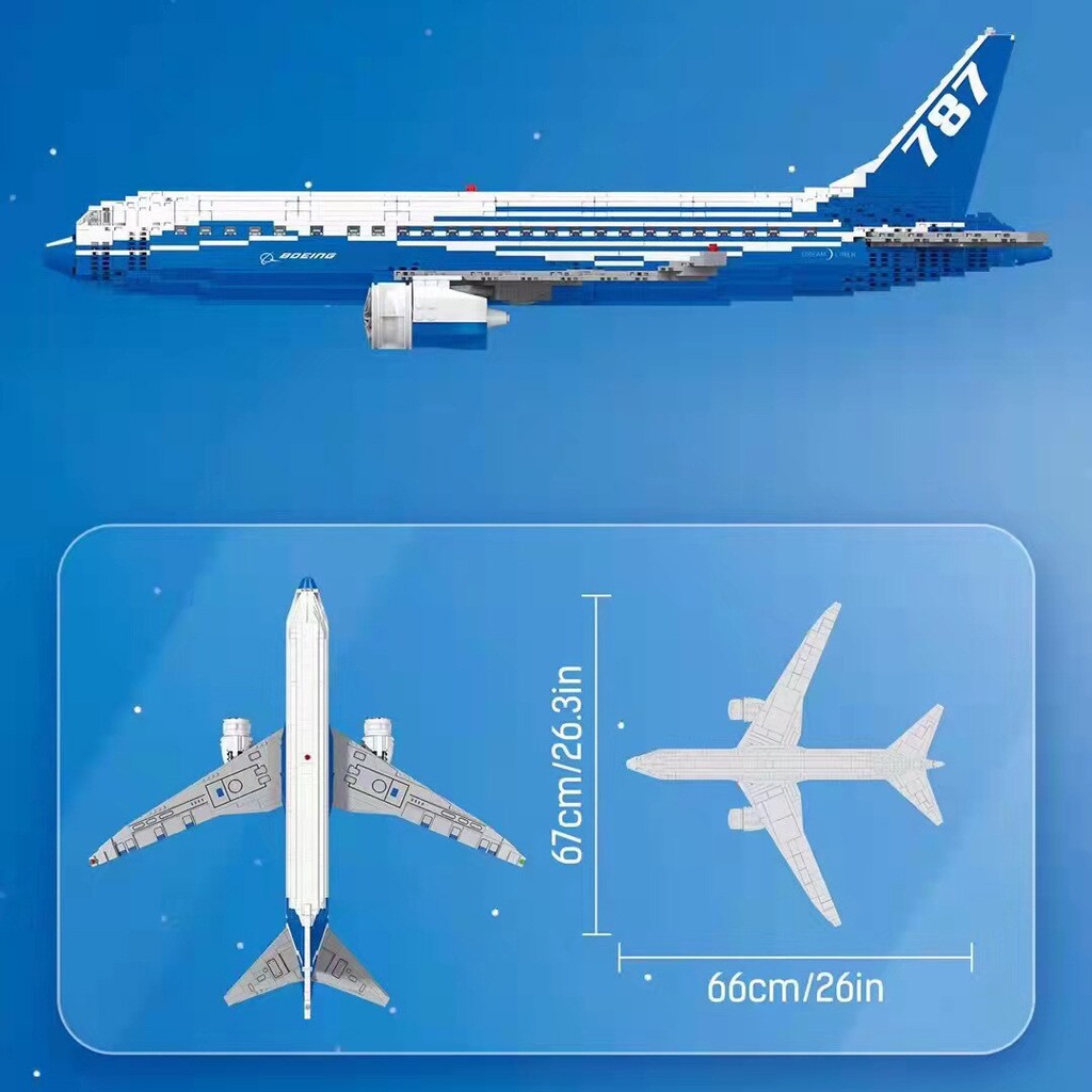 Đồ chơi Lắp ráp Mô hình Máy bay 80009 The Boeing 787 Airliner Dreamliner