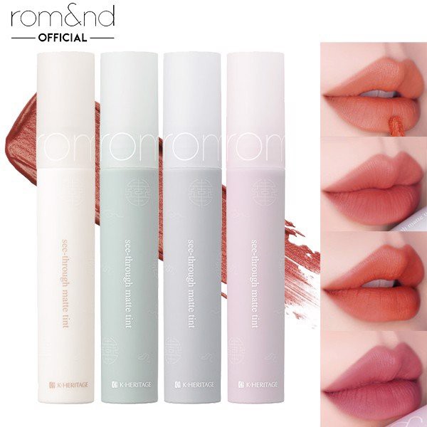 [HOT][Phiên bản Hanbok] Son Kem Lì, Siêu Mịn Môi Hàn Quốc Romand See Through Matte Tint 3.8g