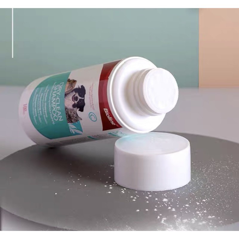 Phấn Tắm Khô Bioline 100g Cho Chó Mèo BOMPET