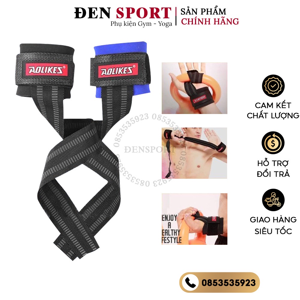 Dây kéo Lưng Tập Thể Hình, Lifting Straps Hỗ Trợ Tập Gym ĐenSport (1 Đôi)