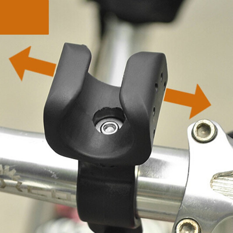 Giá đỡ đèn pin bằng nhựa xoay 360 độ gắn vào thanh cầm xe đạp tiện lợi