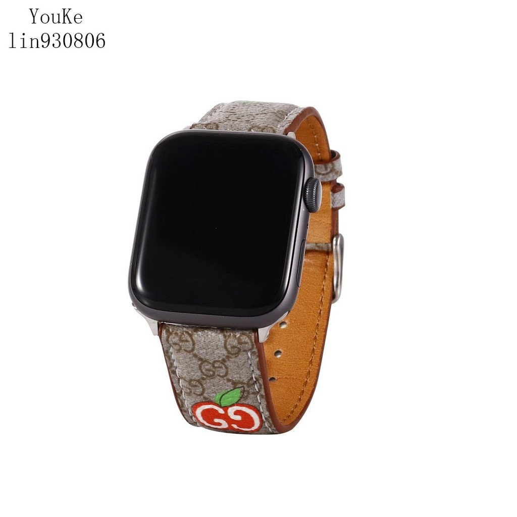 Gucci Dây Đeo Bằng Da Cho Đồng Hồ Thông Minh Apple Watch 1 / 2 / 3 / 4 / 5 / 6