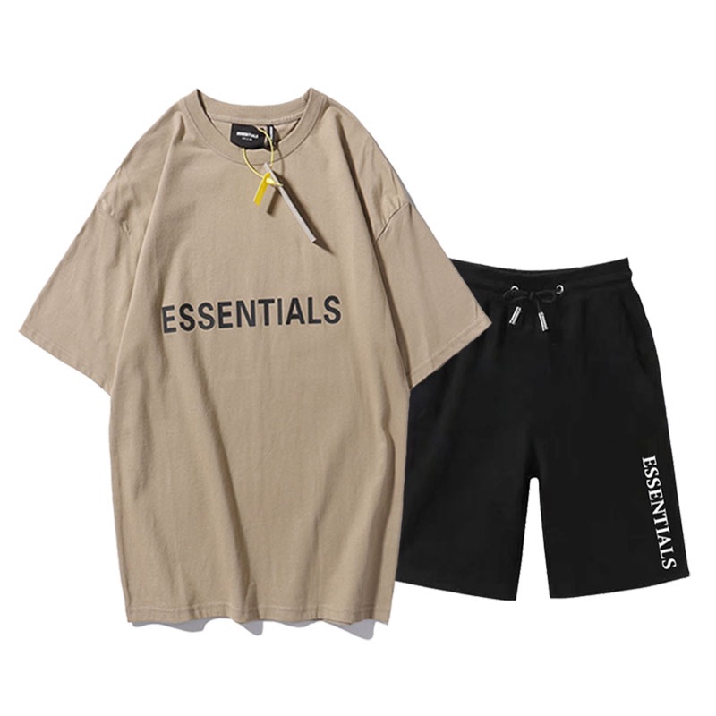 [MÃU MỚI]Bộ Quần Áo Thun Nam Nữ Unisex Mùa Hè Áo Cộc Tay Quần Short Essentials Thời Trang Zenkonu T223 + S043