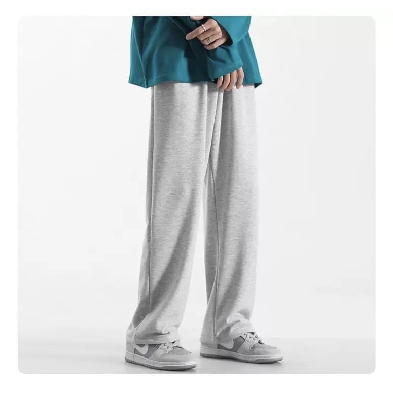 Quần thun dài rộng  Unisex trơn nam nữ tay lỡ mùa hè oversize form rộng thời trang phong cách Hàn Quốc