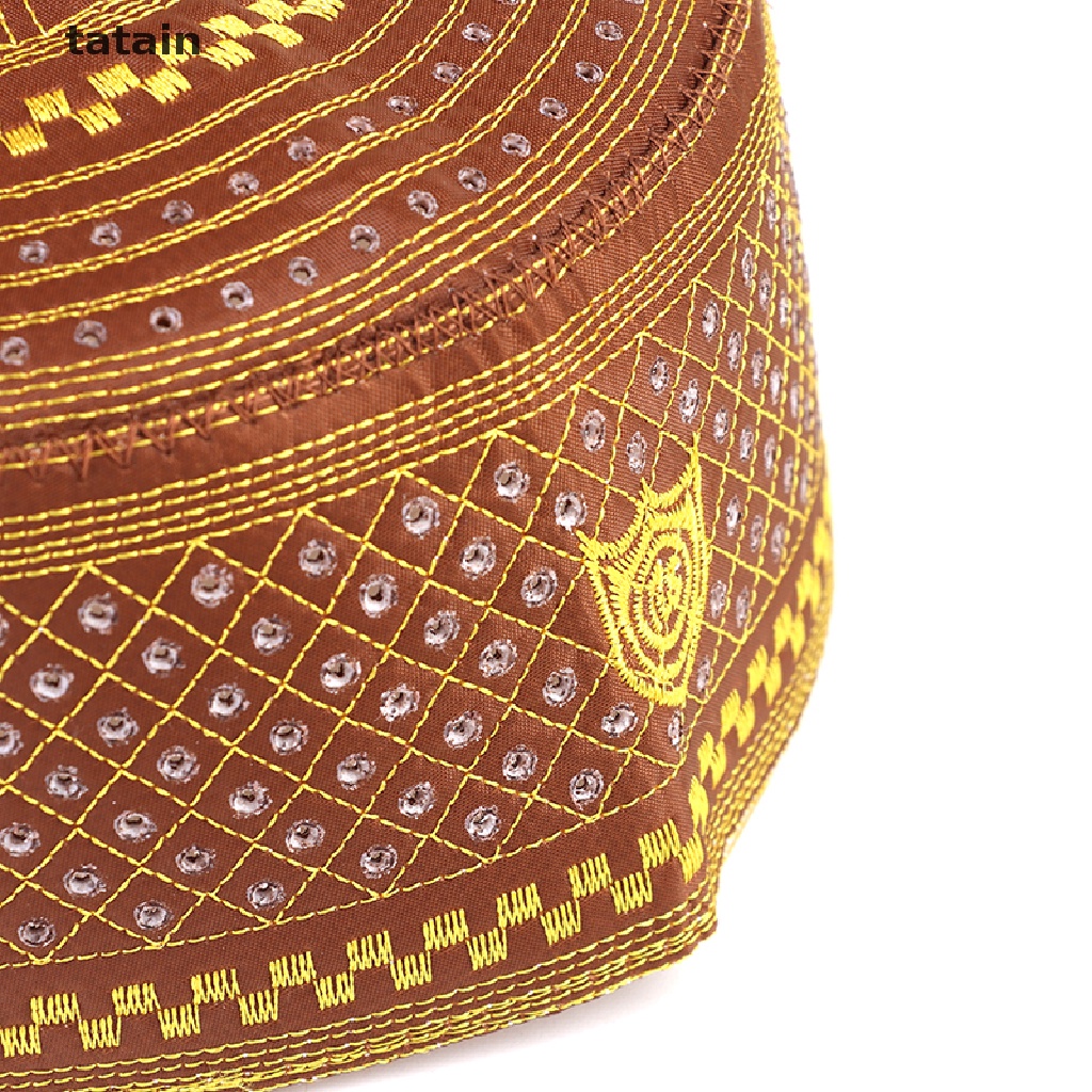 [TAT] Muslim Hats Cotton Embroidery Arab Prayer Hat Musliman Turban Hijab Bonnet CVX