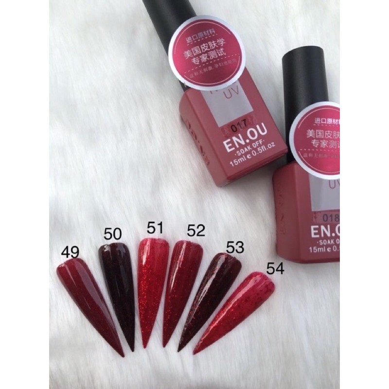 sơn gel đỏ EN.OU lẻ màu sơn mướt 49-60