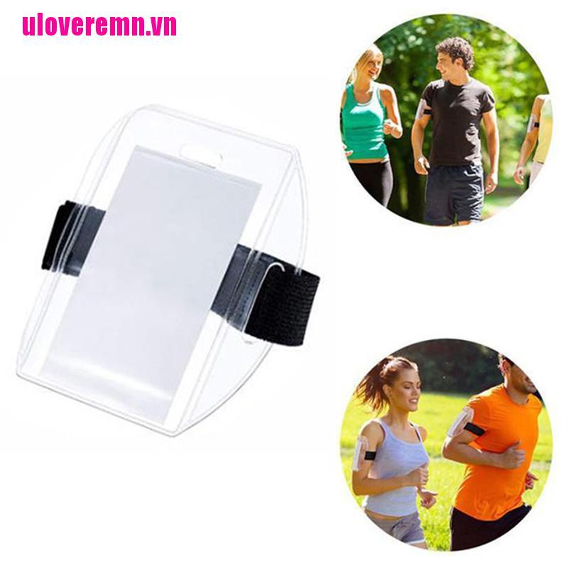 【ulove】1PC Arm Badge Holder Armband ID Card With Black Adjustable Strap For Wo