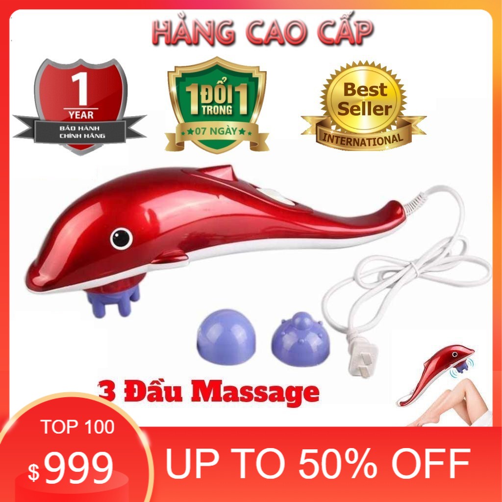 Máy Đấm Lưng Massager Cầm Tay Cá Heo - Hàng Chính hãng - Tổng kho Thanhyen cdfg3