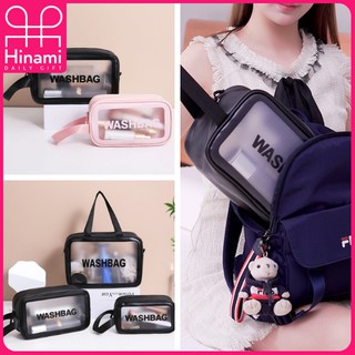 [New 2021] Túi Đựng Mỹ Phẩm Nhựa Da PU Lớn Nhỏ Mini Chống Nước Trong Suốt Du Lịch Đi Biển Đi Bơi Mùa Hè Washbag Hinami