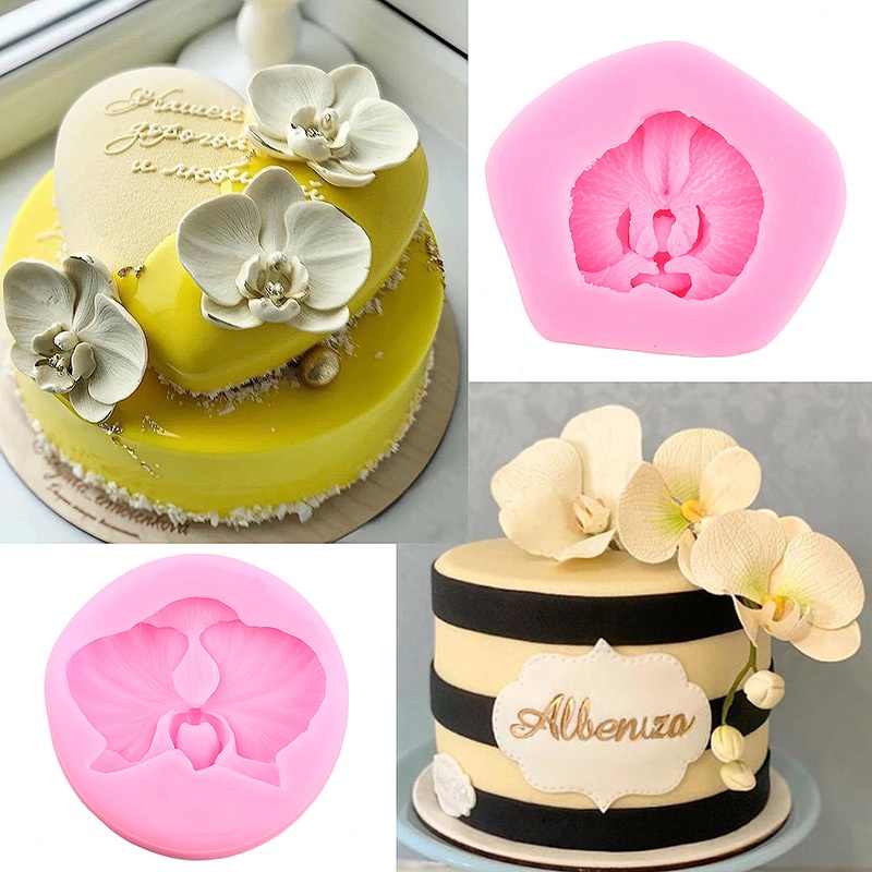 Khuôn Silicone Làm Bánh Tạo Hình Hoa Lan 3D Chuyên Dụng