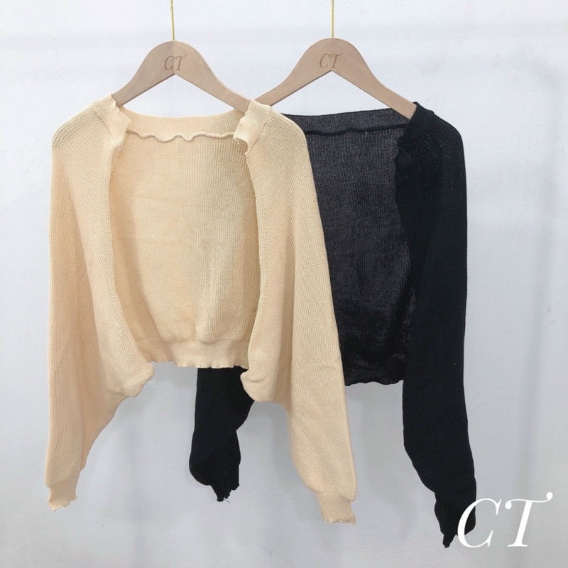 khoác len nhẹ 2màu siu xinh