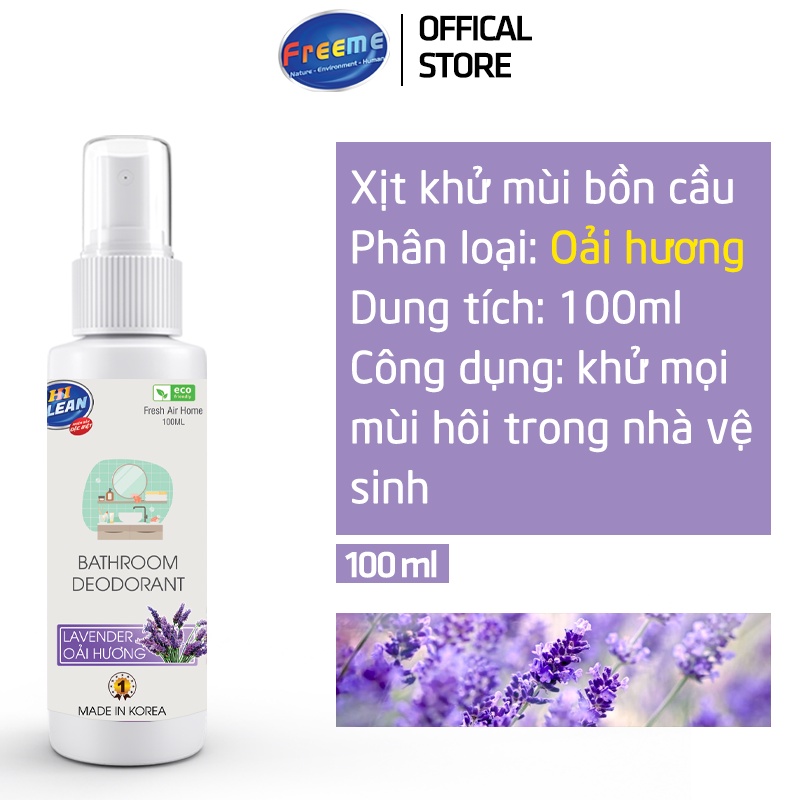 Khử mùi nhà vệ sinh Freeme, loại bỏ mùi hôi, đem lại không gian sạch sẽ cho gia đình - Nhập khẩu Hàn Quốc 100ml XTL