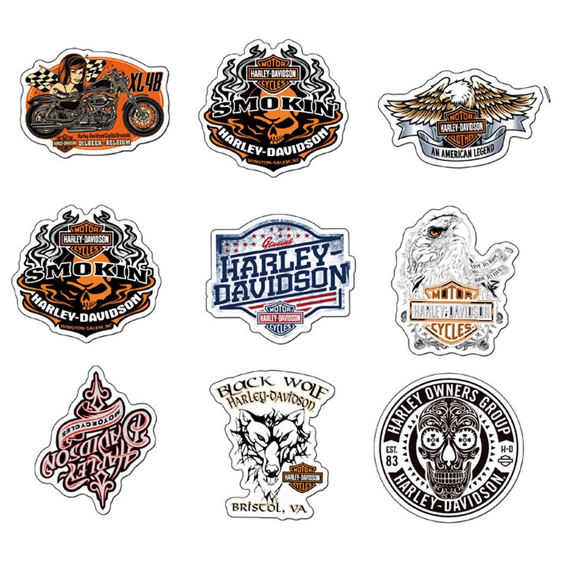 Bộ 100 Miếng Dán Graffiti Trang Trí Xe Mô Tô Harley Atv