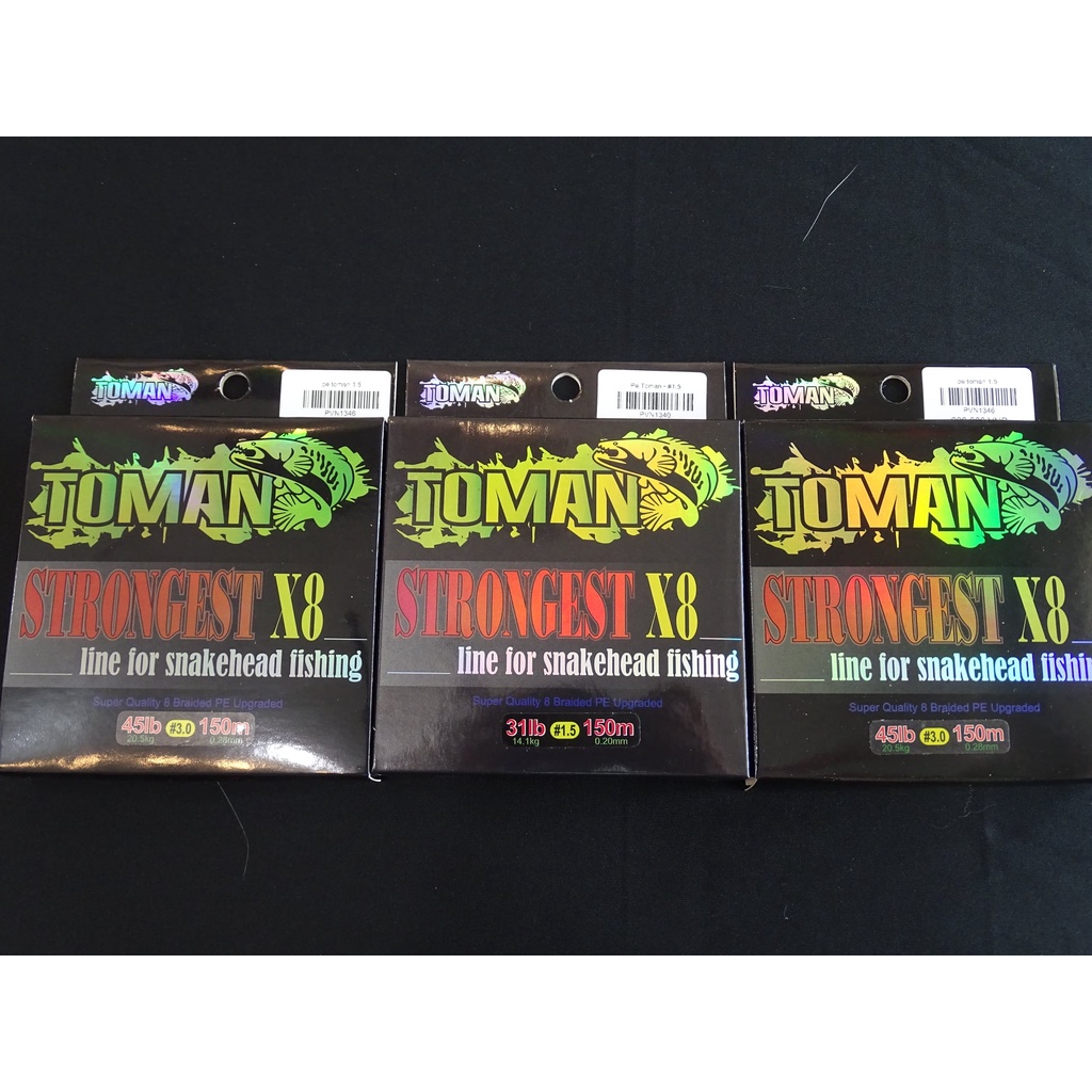 Dây câu cá Toman X8 150m Hàng Chính Hãng