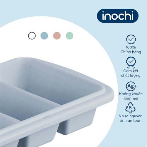 Khay đá thanh Inochi 5 viên  màu Trắng ngọc/Xanh bạc hà/Xanh nhạt/Hồng nhạt
