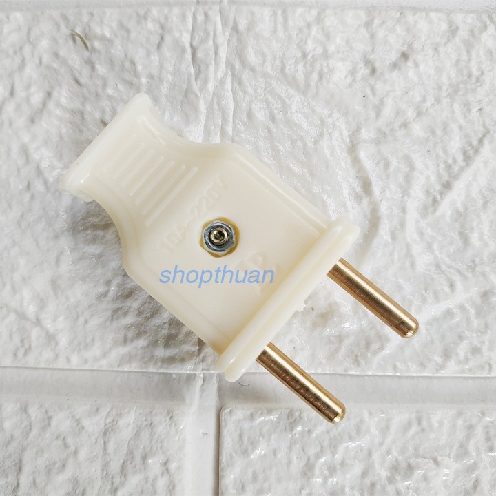 Phích cắm điện 10A-220V, phích cắm chân tròn