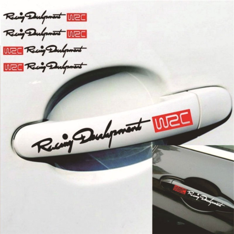 Set 4 sticker dán cửa xe ô tô TRD