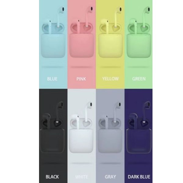 Inpods 12 Macaron i12 TWS Tai nghe Bluetooth không dây 5.0 ouch Điều khiển Tai nghe nhét trong thể thao Cho iphone Điện thoại Android