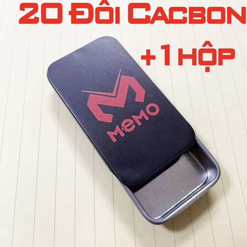 FREESHIP - COMBO 20 Đôi Bao Tay Chơi Game Sợi Cacbon - Tặng 1 Hộp Thiếc Đựng Bao Tay Logo Tùy Chọn