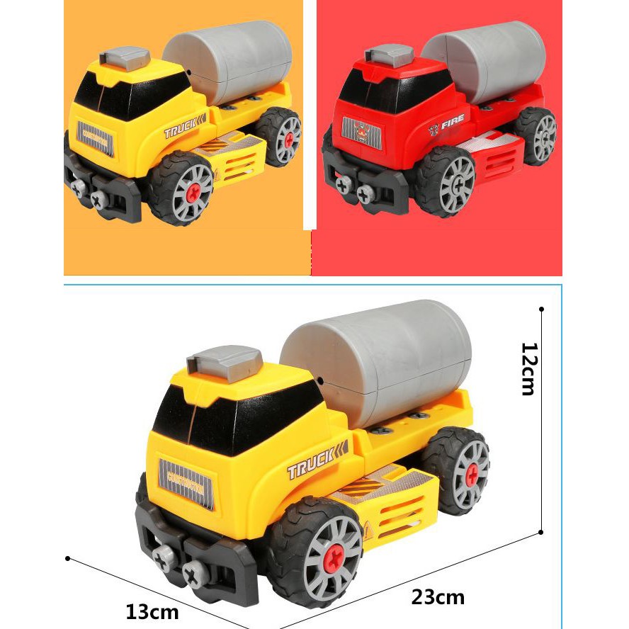 BỘ XE CÔNG TRƯỜNG XÂY DỰNG LẮP GHÉP 7IN1 GIÚP BÉ HOÀN HỌC TẬP CÁC KĨ NĂNG CƠ BẢN