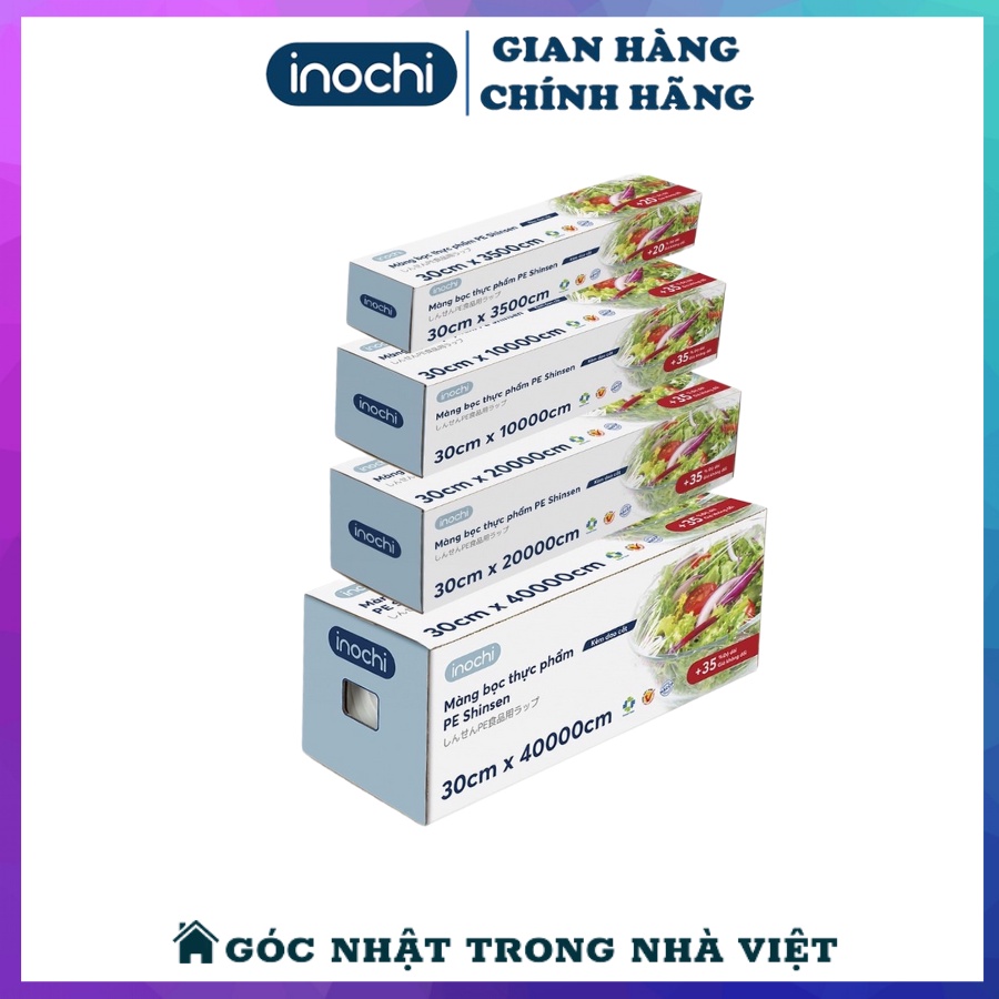 Màng Bọc Thực Phẩm Bảo Quản Đồ Ăn Tươi Mới Sạch Sẽ Có thanh Cắt Tiện Lợi INOCHI