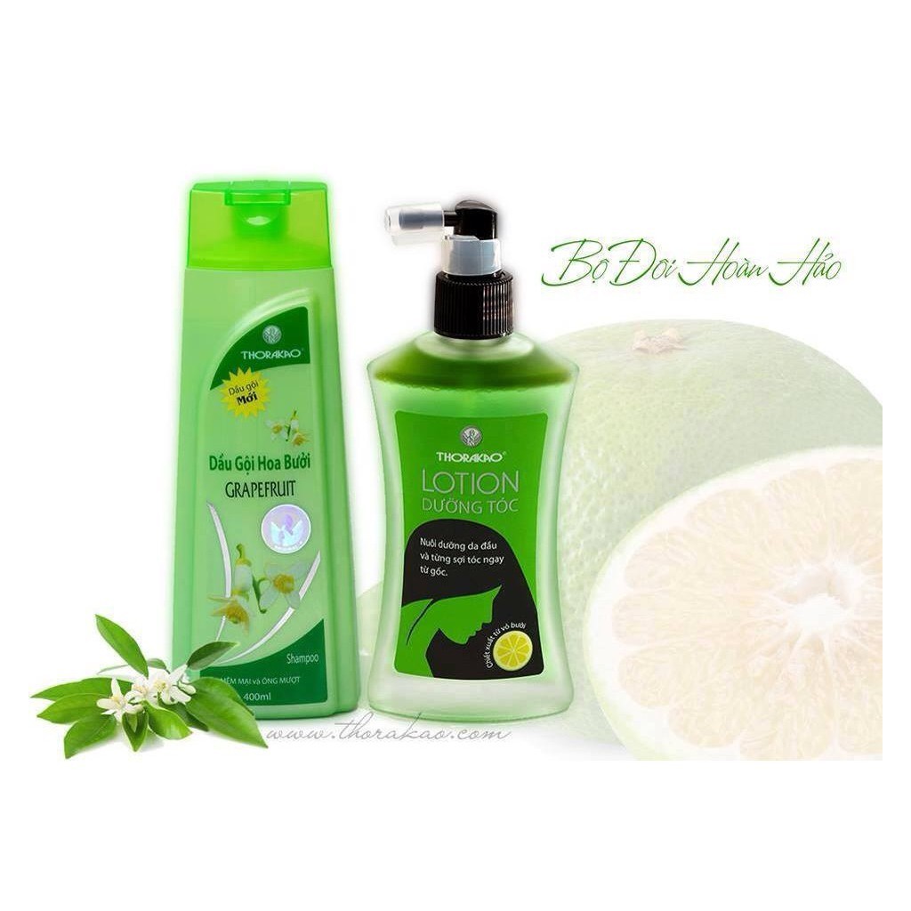 Combo dầu gội và lotion dưỡng tóc hoa bưởi
