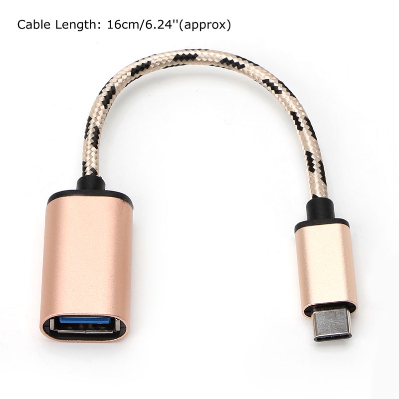 inter Metal Type C USB 3.1 Male To USB 3.0 Female Adapter OTG Data Cable Connector New