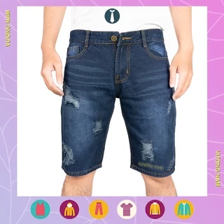 Quần short jean nam ngắn rách xước cao cấp chất bò VN57F