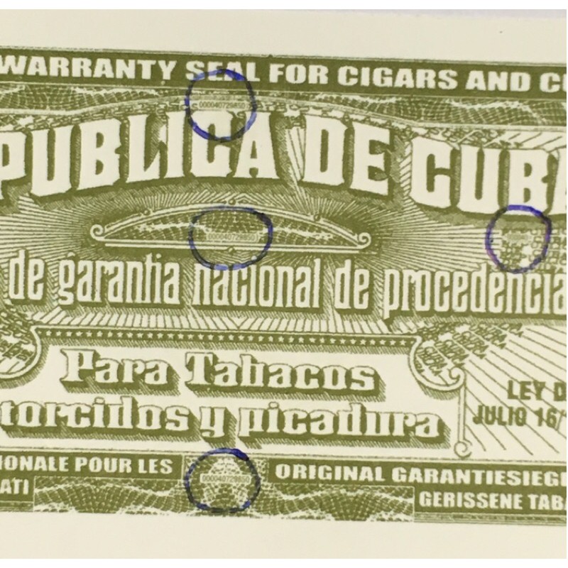 Tem xanh habanos soi tia, phân biệt tem thật tem giả cohiba siglo