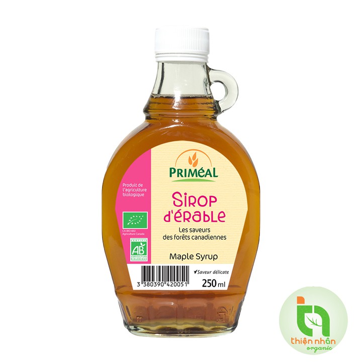 Siro cây phong hữu cơ Primeal 250ml Organic Maple syrup