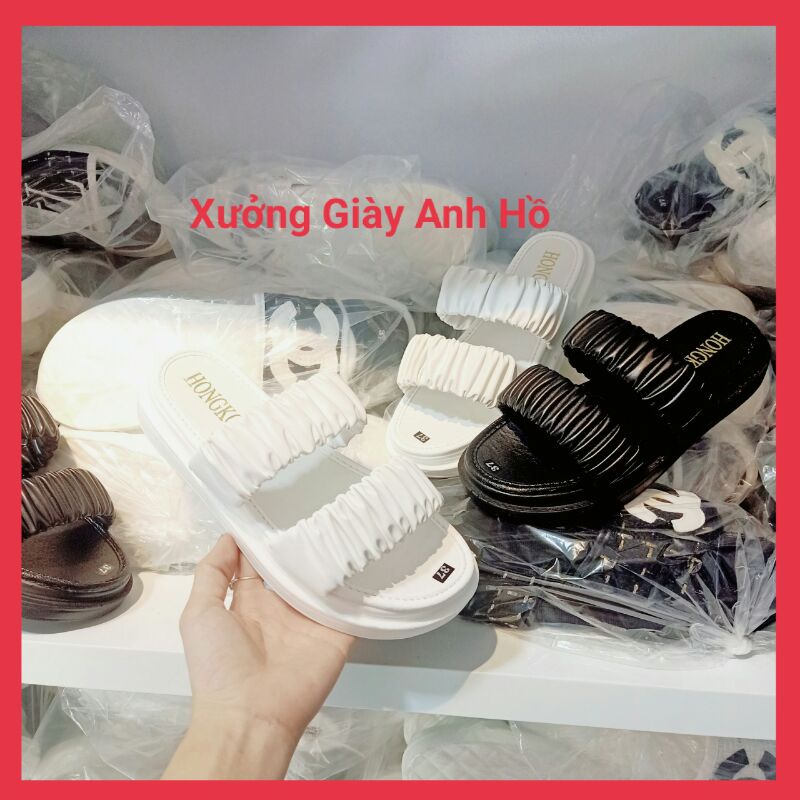 Dép Bánh Mì Dép Nữ Quai Nhún [Mẫu Mới Nhất] Đế PU 3P Siêu Nhẹ Êm Cực Xinh Xắn Ảnh Video Thật