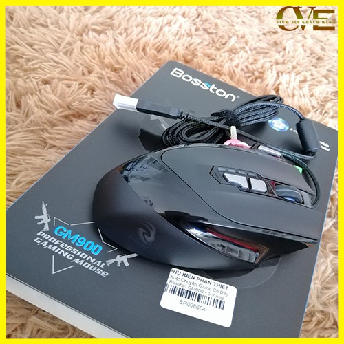 Chuột Máy Tính Có Dây BOSSTON GM900 - Chuột Led Chơi Game - Chuột PC Laptop Gaming | BigBuy360 - bigbuy360.vn